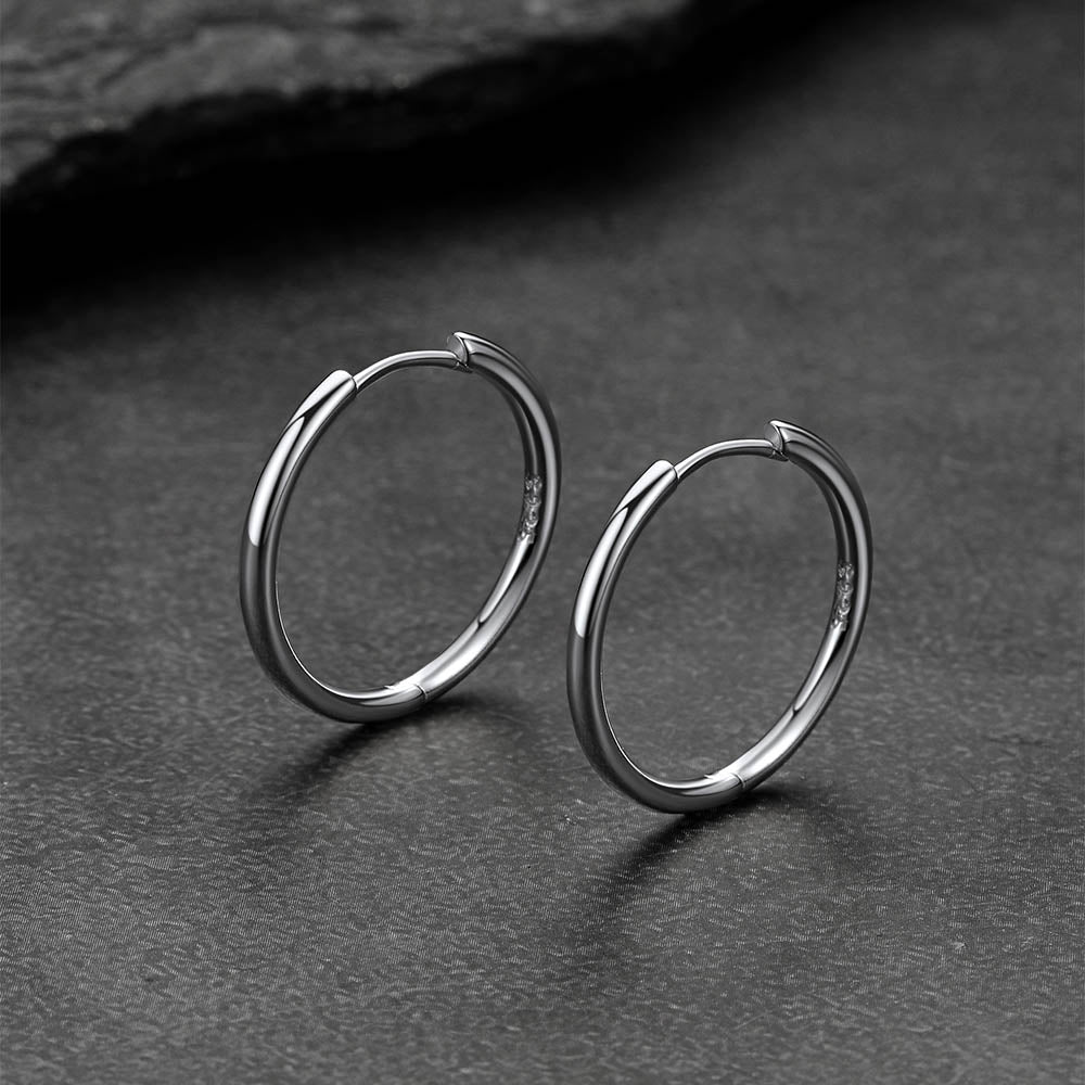 Sterling Silver Hoop Earrings for