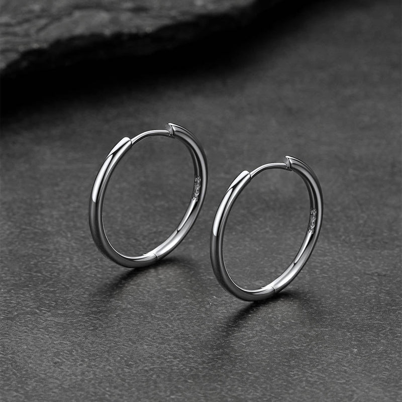 Sterling Silver Hoop Earrings for