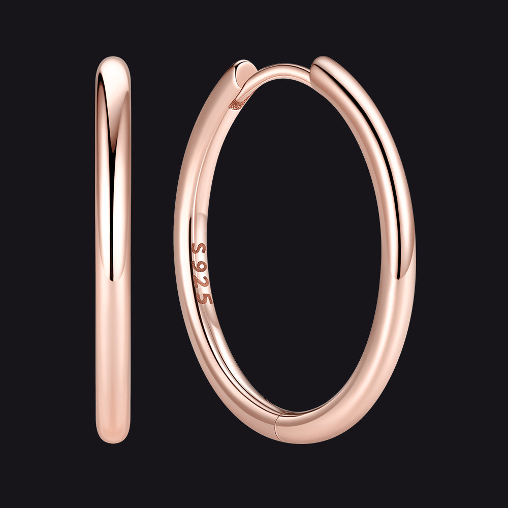 Sterling Silver Hoop Earrings for