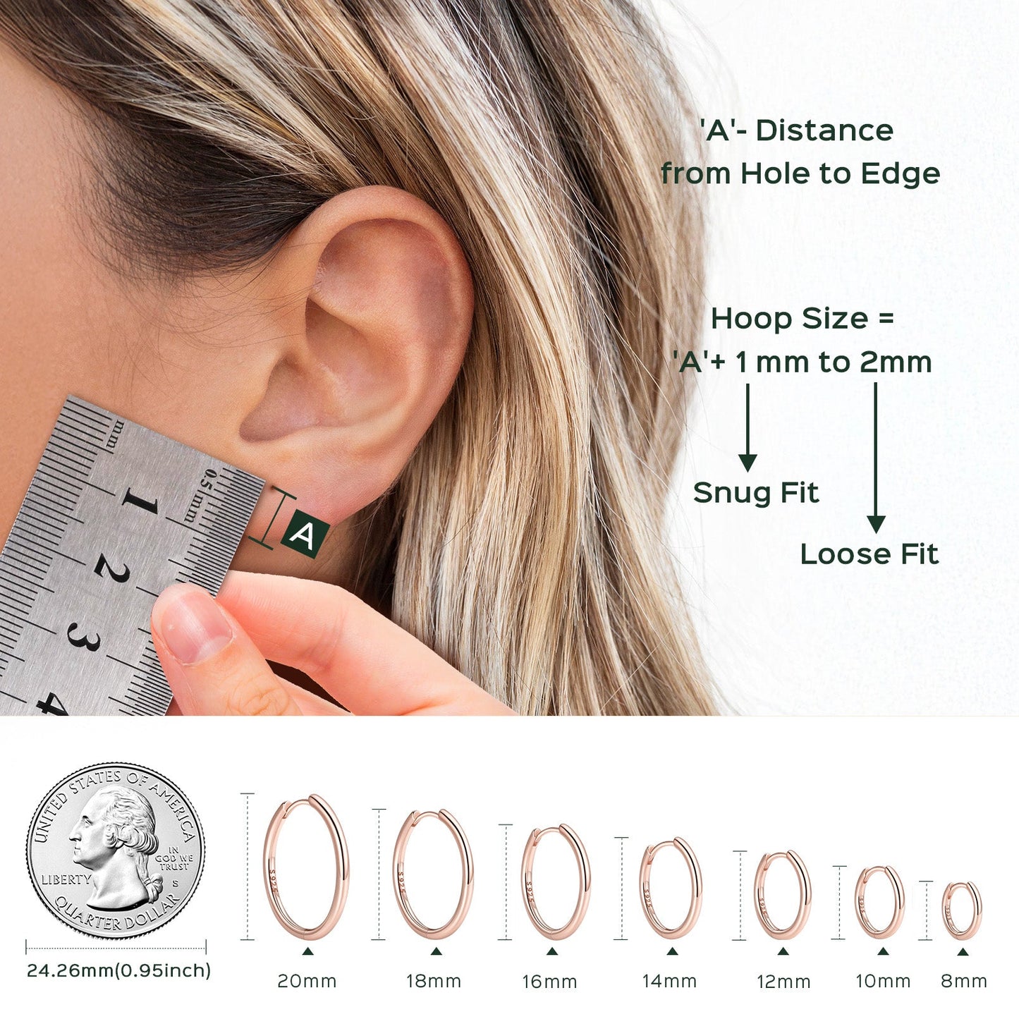 Sterling Silver Hoop Earrings for