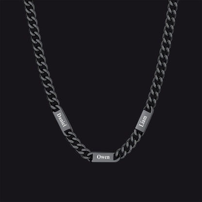 Customized Engraved Cuban Chain Name Link Necklace for