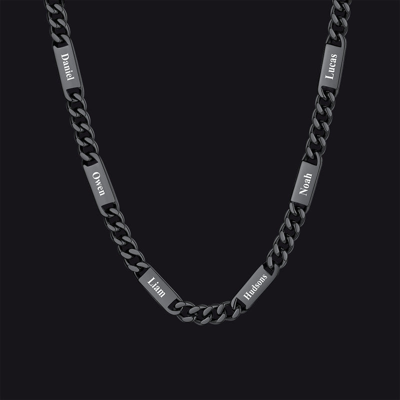 Customized Engraved Cuban Chain Name Link Necklace for