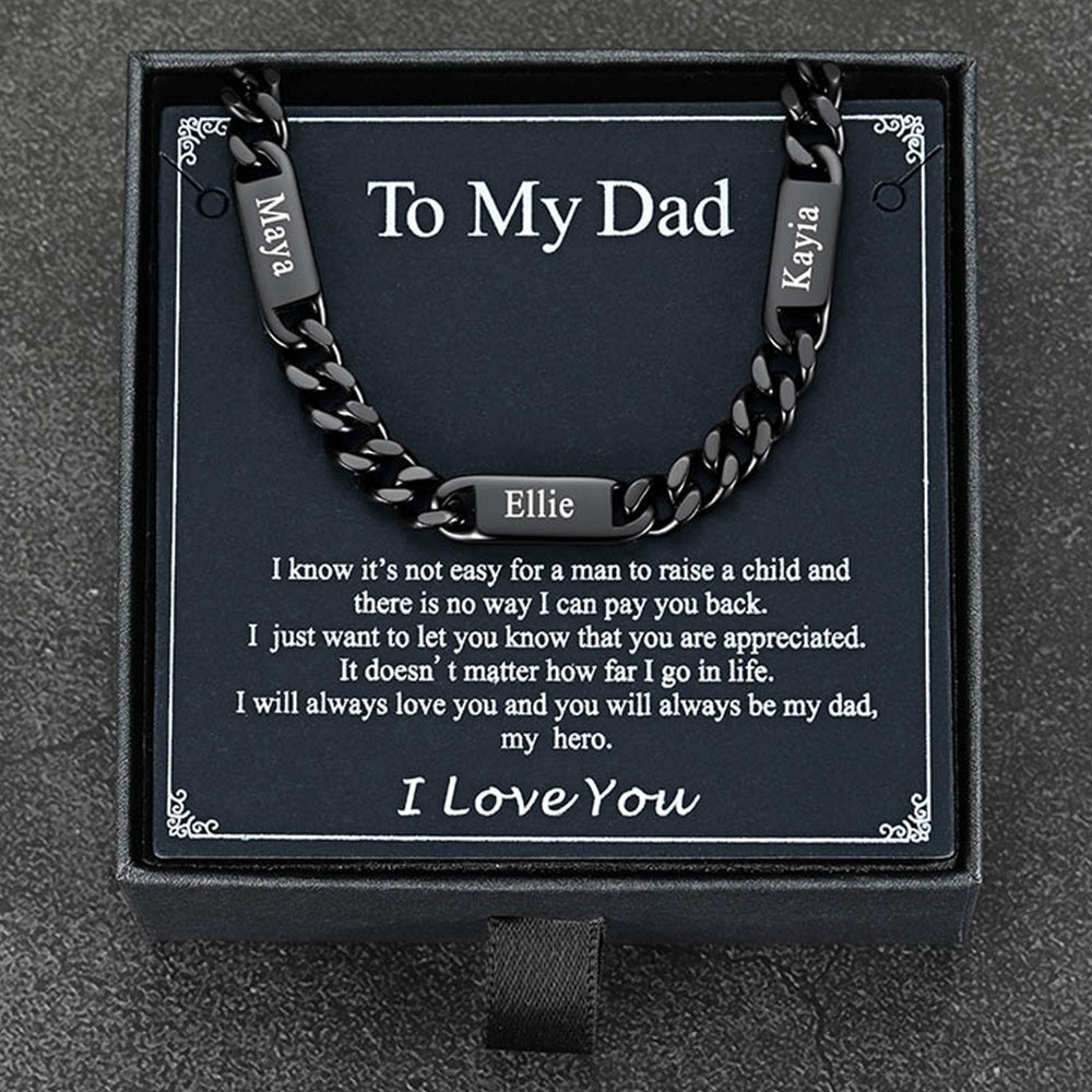 To My Engraved Name Chain Necklace, Birthday or Anniversary Gift for Him