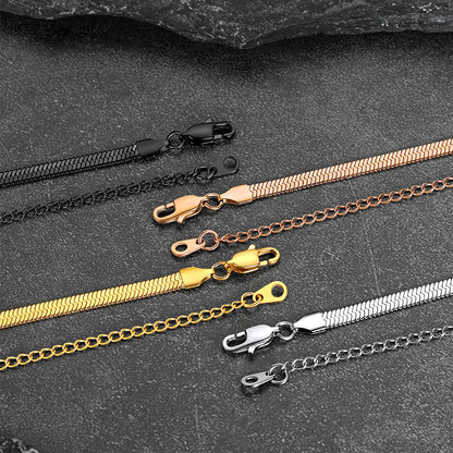 Customized Engraved Name Snake Chain Choker Necklace for