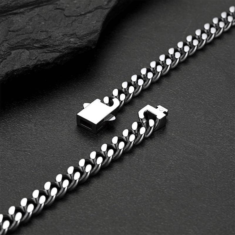 Customized Engraved Name Cuban Link Chain Necklace for , 7/9/12mm Width