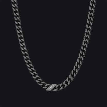 Customized Engraved Name Cuban Link Chain Necklace for , 7/9/12mm Width