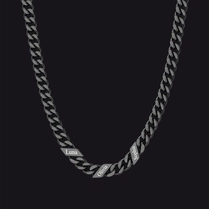 Customized Engraved Name Cuban Link Chain Necklace for , 7/9/12mm Width