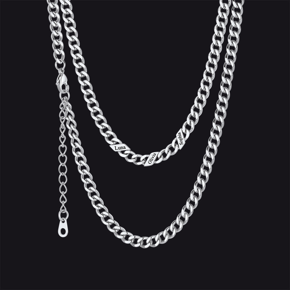 Custom Cuban Link Chains With Names Necklace for , 5/7/9mm Width