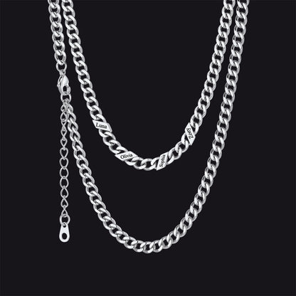 Custom Cuban Link Chains With Names Necklace for , 5/7/9mm Width