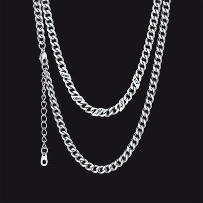 Custom Cuban Link Chains With Names Necklace for , 5/7/9mm Width