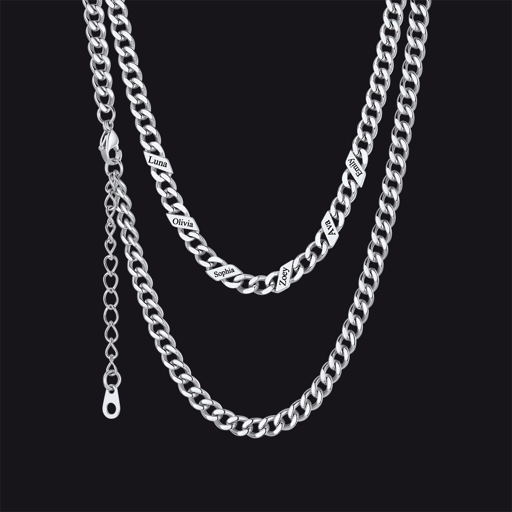 Custom Cuban Link Chains With Names Necklace for , 5/7/9mm Width
