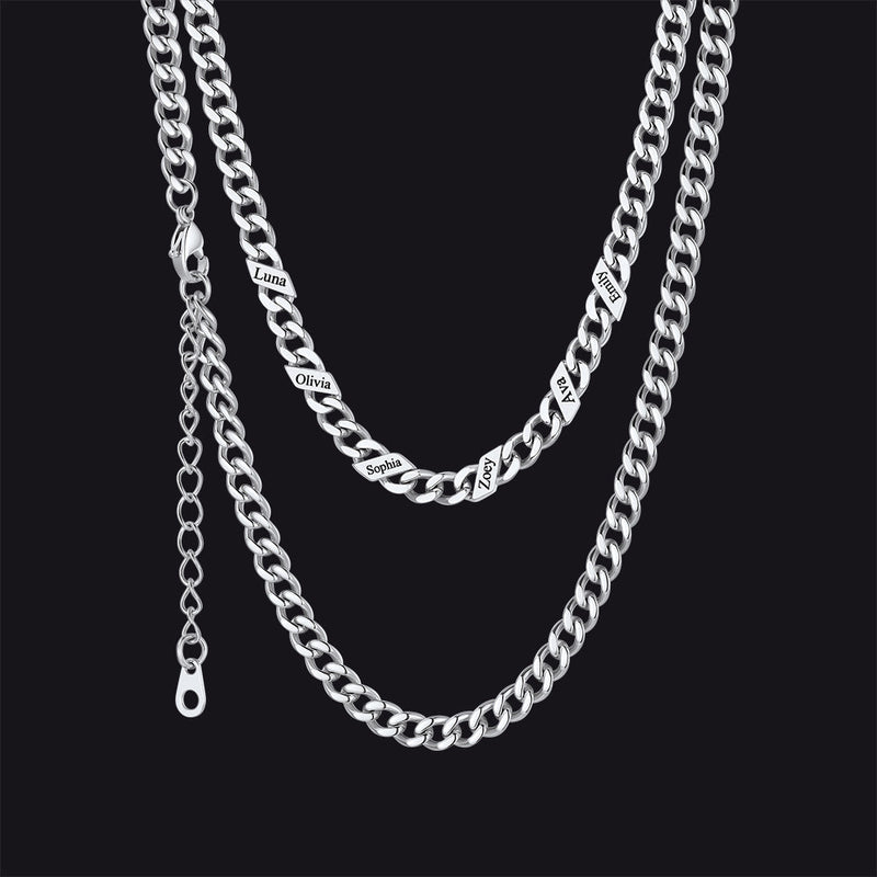Custom Cuban Link Chains With Names Necklace for , 5/7/9mm Width