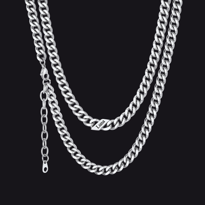 Custom Cuban Link Chains With Names Necklace for , 5/7/9mm Width