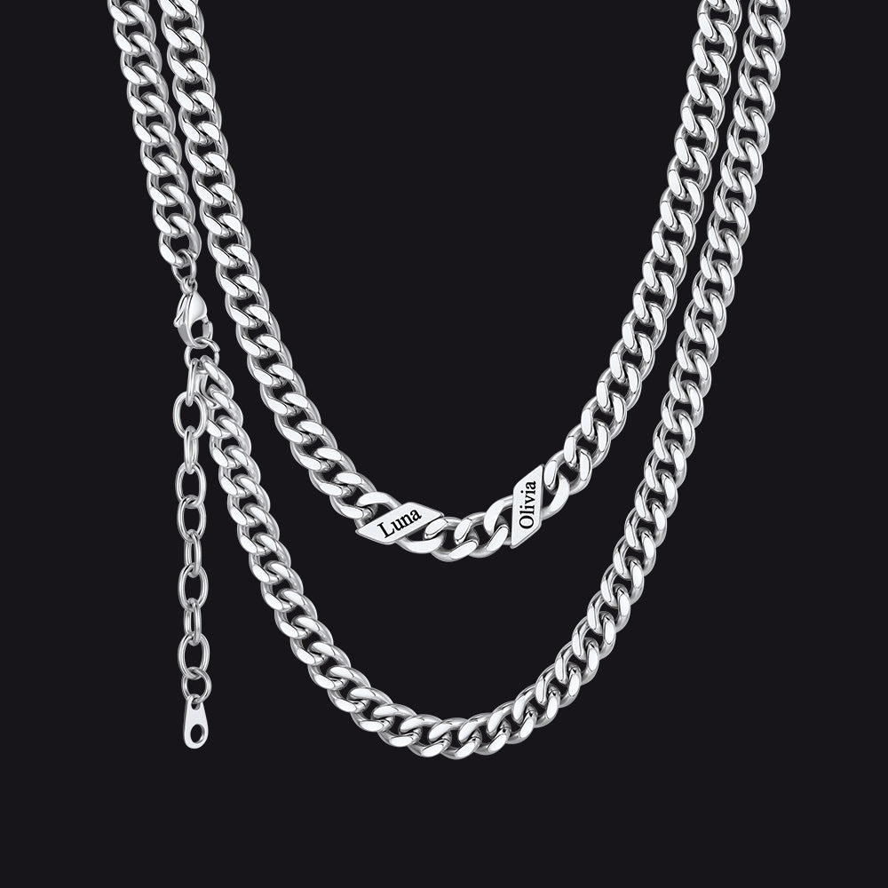 Custom Cuban Link Chains With Names Necklace for , 5/7/9mm Width