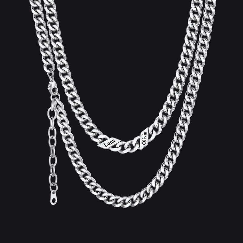 Custom Cuban Link Chains With Names Necklace for , 5/7/9mm Width