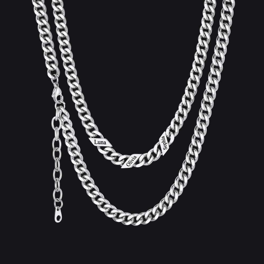 Custom Cuban Link Chains With Names Necklace for , 5/7/9mm Width