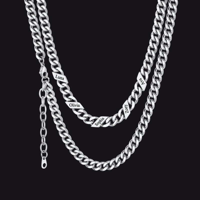 Custom Cuban Link Chains With Names Necklace for , 5/7/9mm Width