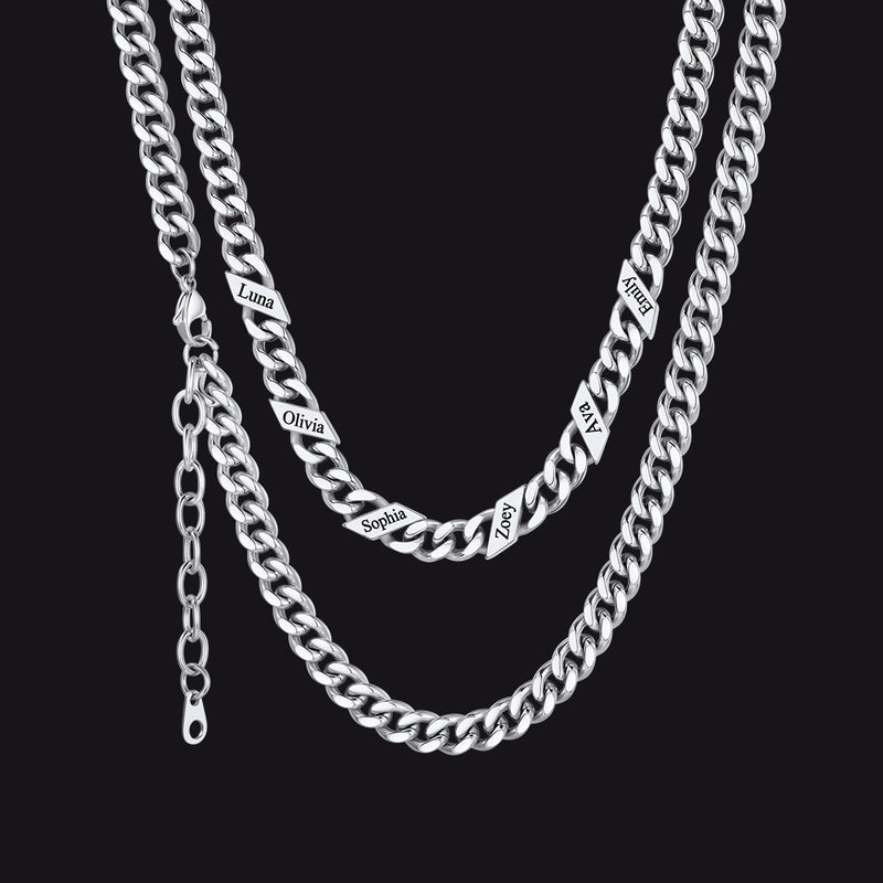 Custom Cuban Link Chains With Names Necklace for , 5/7/9mm Width