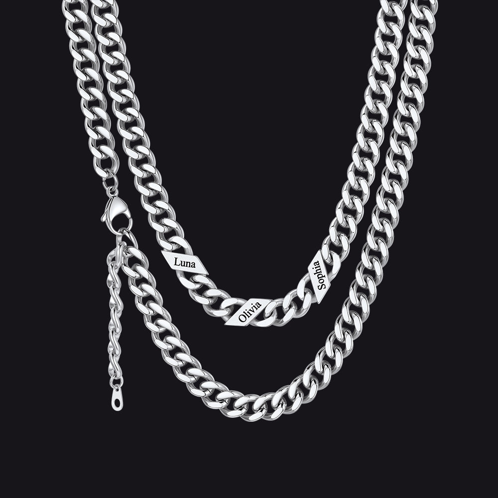 Custom Cuban Link Chains With Names Necklace for , 5/7/9mm Width