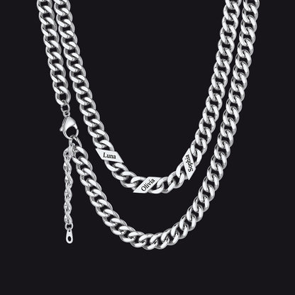Custom Cuban Link Chains With Names Necklace for , 5/7/9mm Width
