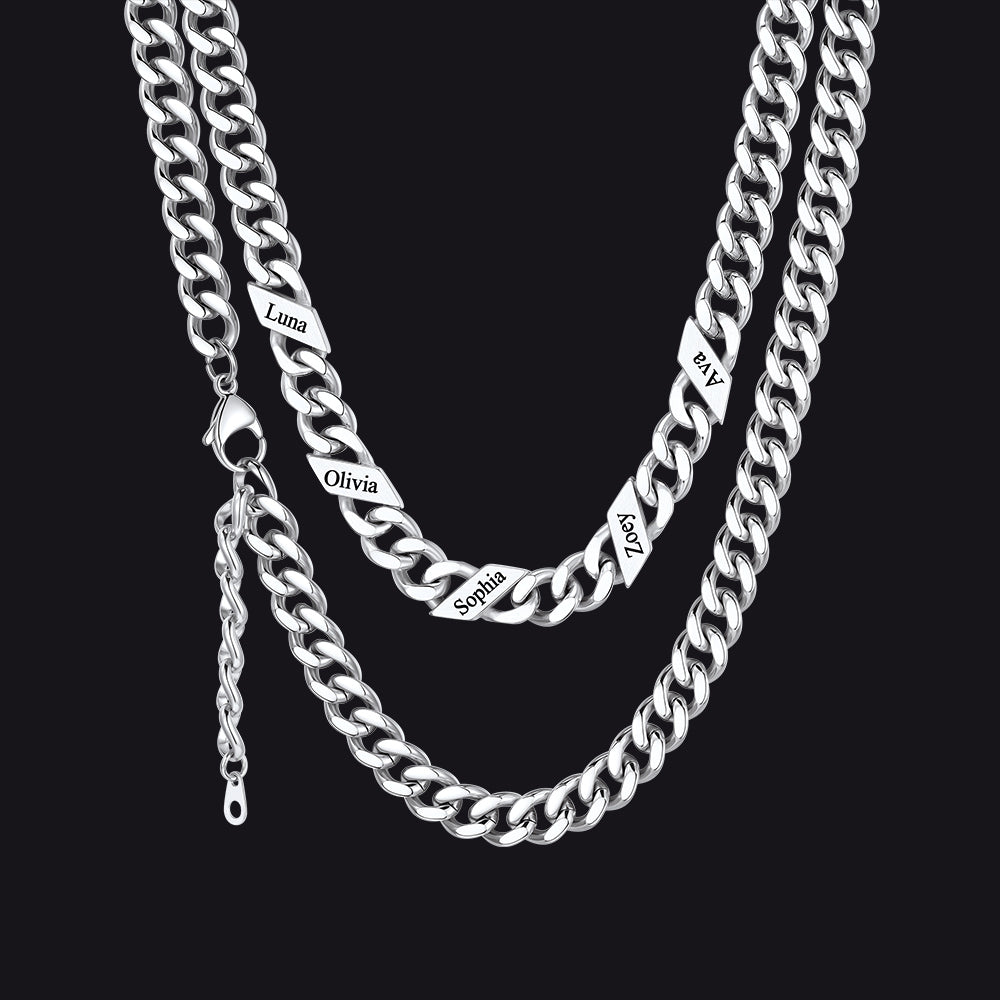 Custom Cuban Link Chains With Names Necklace for , 5/7/9mm Width