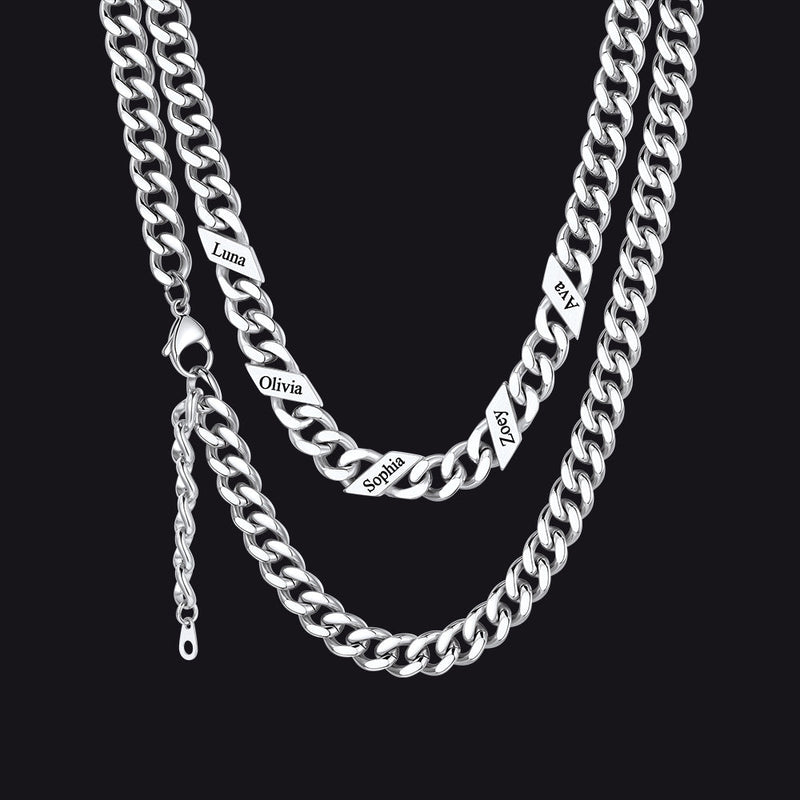 Custom Cuban Link Chains With Names Necklace for , 5/7/9mm Width
