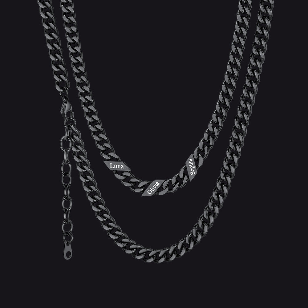 Custom Cuban Link Chains With Names Necklace for , 5/7/9mm Width