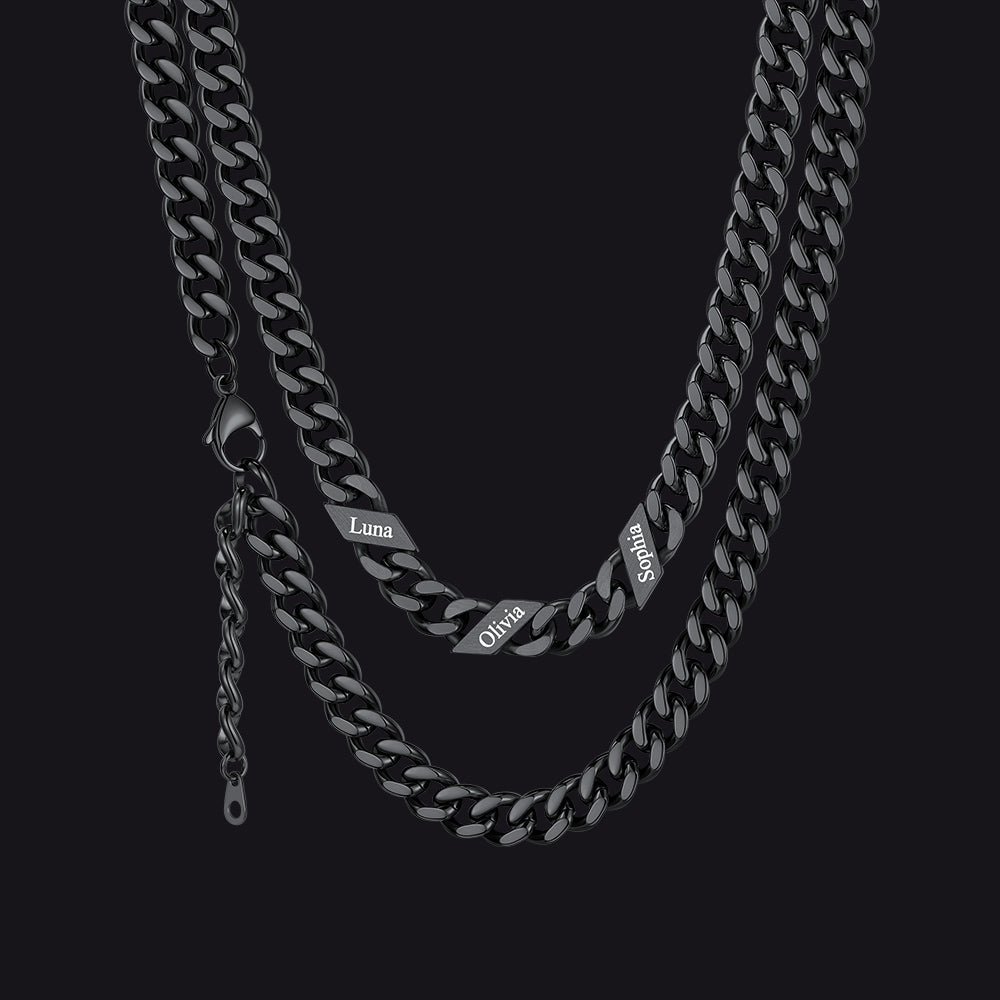 Custom Cuban Link Chains With Names Necklace for , 5/7/9mm Width