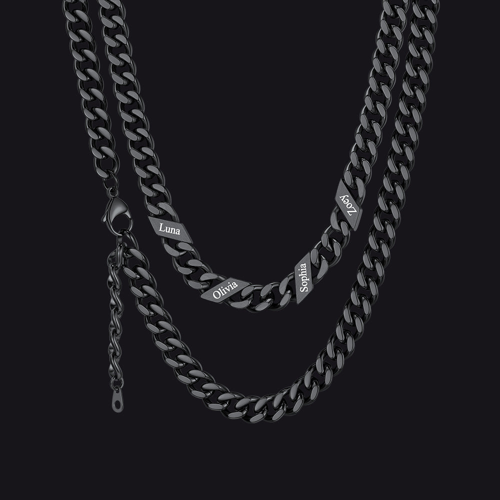 Custom Cuban Link Chains With Names Necklace for , 5/7/9mm Width