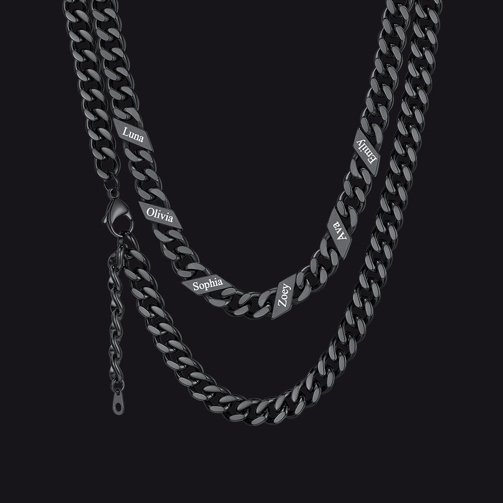 Custom Cuban Link Chains With Names Necklace for , 5/7/9mm Width