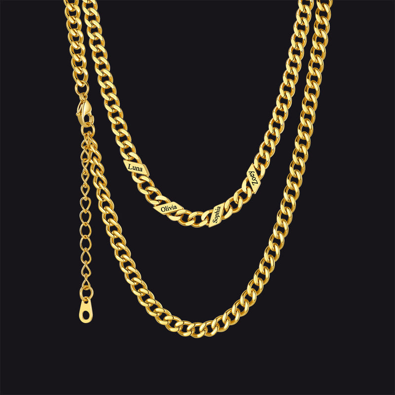 Custom Cuban Link Chains With Names Necklace for , 5/7/9mm Width