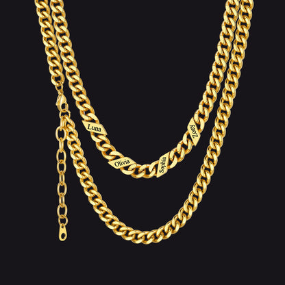 Custom Cuban Link Chains With Names Necklace for , 5/7/9mm Width