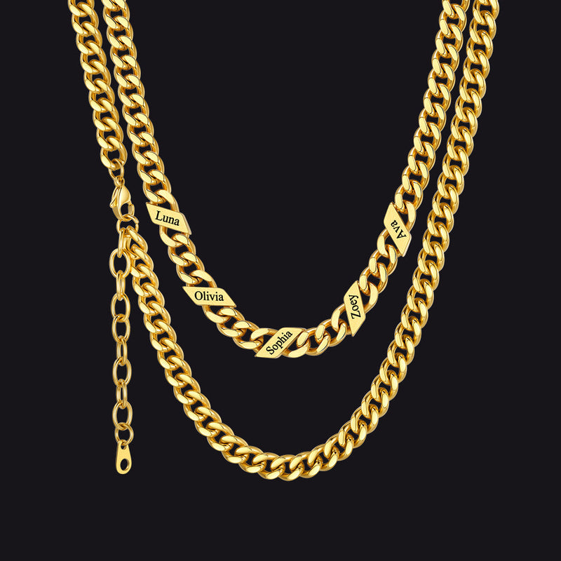 Custom Cuban Link Chains With Names Necklace for , 5/7/9mm Width
