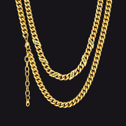 Custom Cuban Link Chains With Names Necklace for , 5/7/9mm Width
