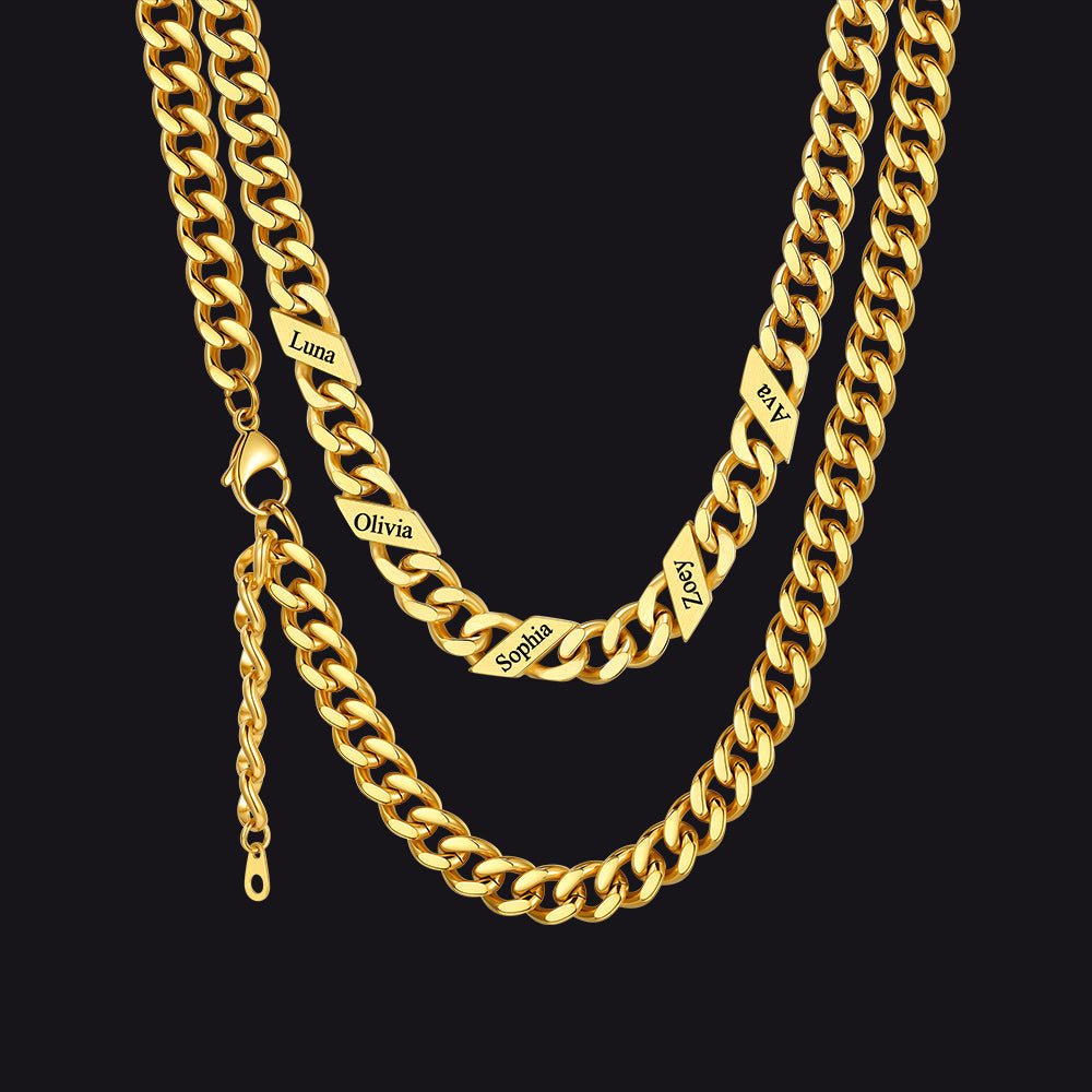 Custom Cuban Link Chains With Names Necklace for , 5/7/9mm Width