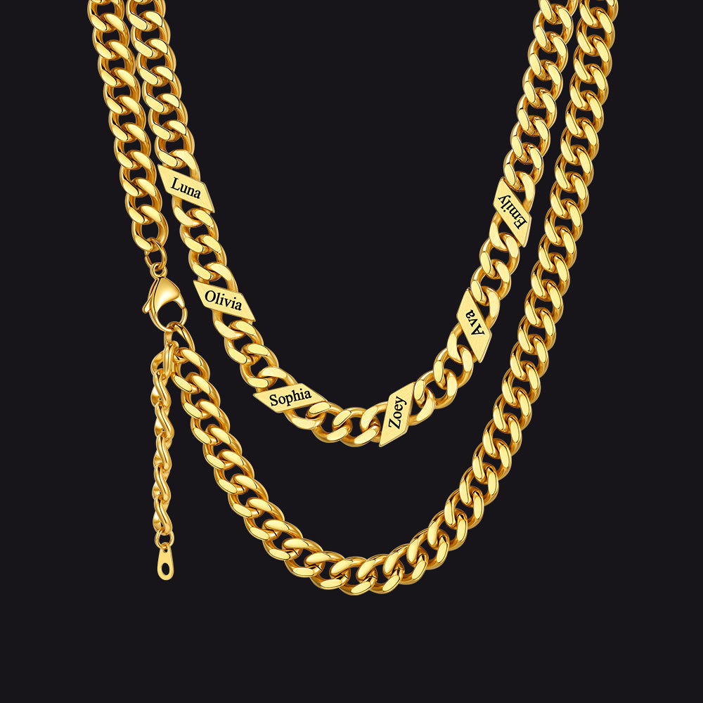 Custom Cuban Link Chains With Names Necklace for , 5/7/9mm Width