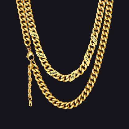 Custom Cuban Link Chains With Names Necklace for , 5/7/9mm Width
