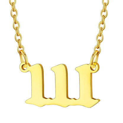 Personalized Angel Number Necklace for