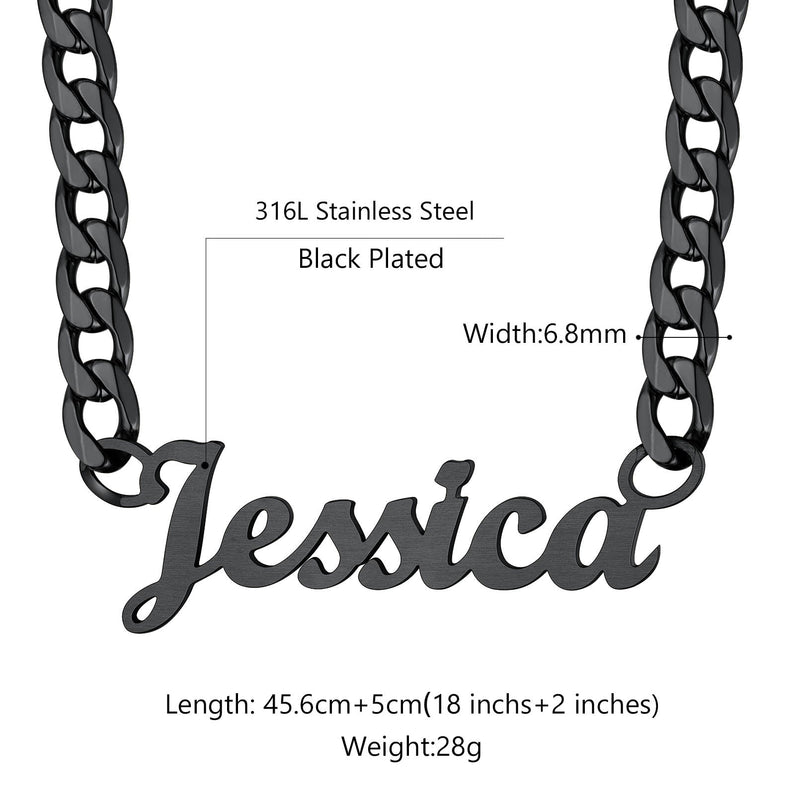 6mm Custom Nameplate Chain & Bracelet Set for