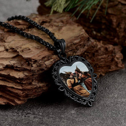 Personalized Heart Picture Necklace for