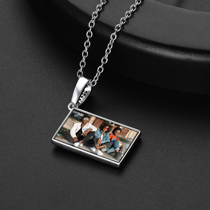Persoanlised Picture Envelop Love Letter Necklace for With Cz Gifts