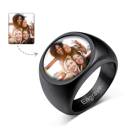 Personalized Photo Ring Memorial Gift for