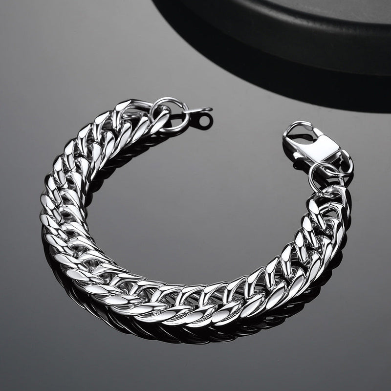 Bold 13mm Cuban Chain Link Bracelet for Stainless Steel