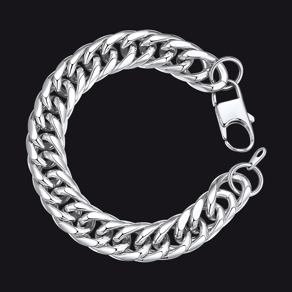 Bold 13mm Cuban Chain Link Bracelet for Stainless Steel