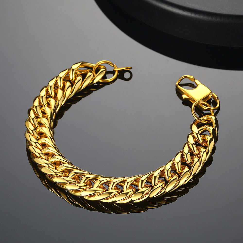 Bold 13mm Cuban Chain Link Bracelet for Stainless Steel