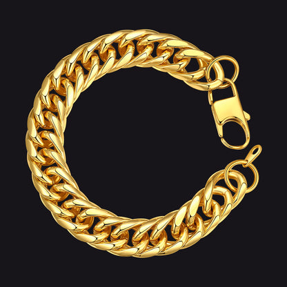 Bold 13mm Cuban Chain Link Bracelet for Stainless Steel