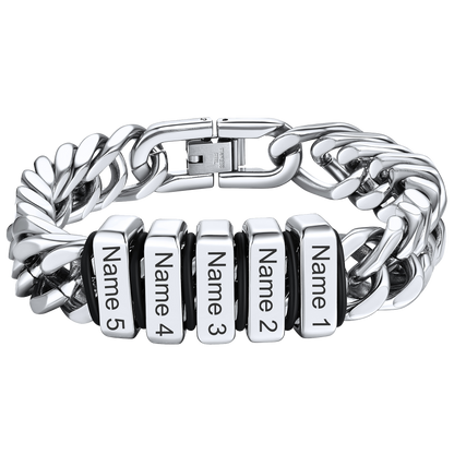 Personalized Cuban Link Bracelet Engraved Name Bracelet for