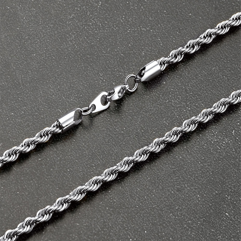 3mm Twisted Rope Link Chain Set for