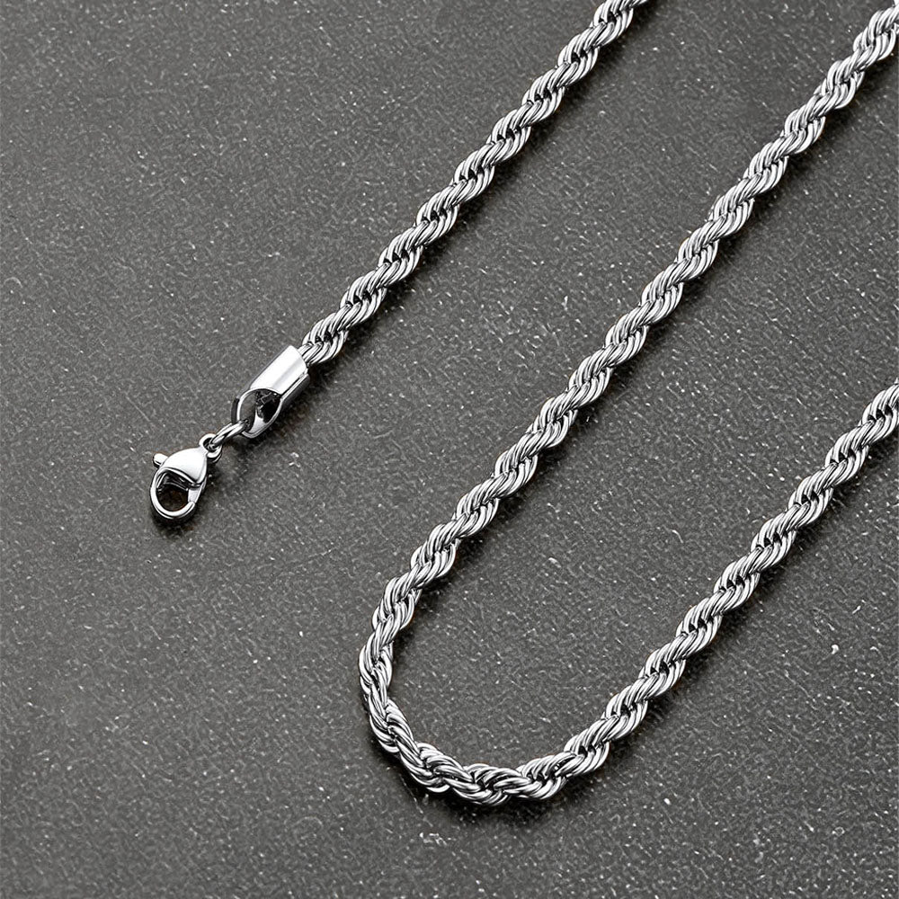 3mm Twisted Rope Link Chain Set for