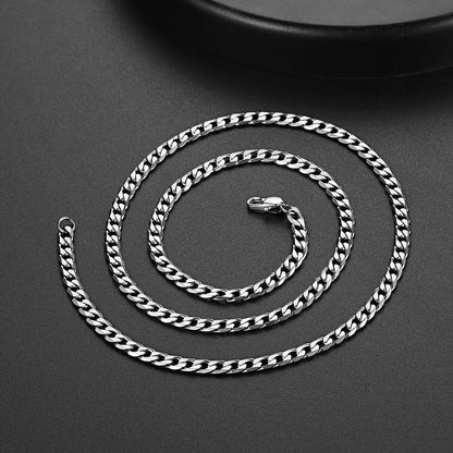 4mm Cuban Link Curb Chain Set for